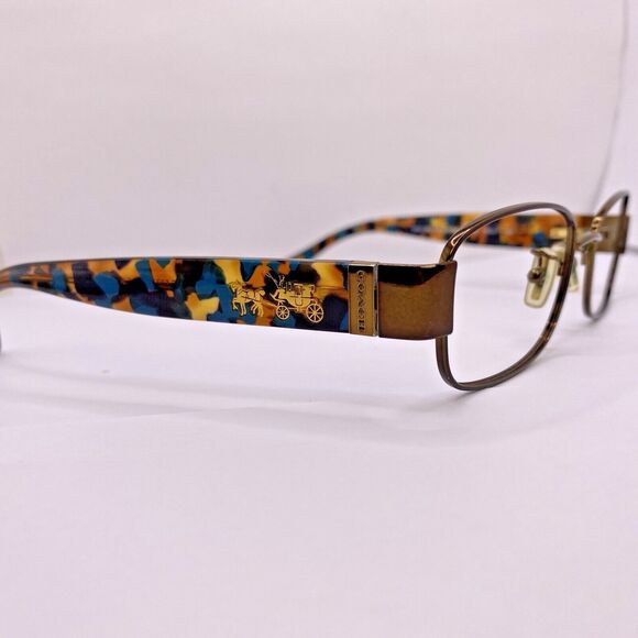 Coach Eyeglasses Authentic Frames HC 5075 9244 51 [] 17 135 MM Teal Confetti - Picture 5 of 11